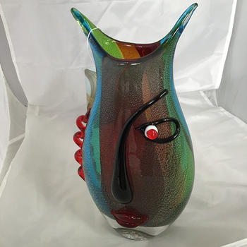 Vase pâte de verre H34cm