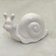 Cadeaux et objets uniques : Escargot tout blanc 12cm