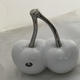 Cadeaux et objets uniques : cerises blanches plus petites 22cm